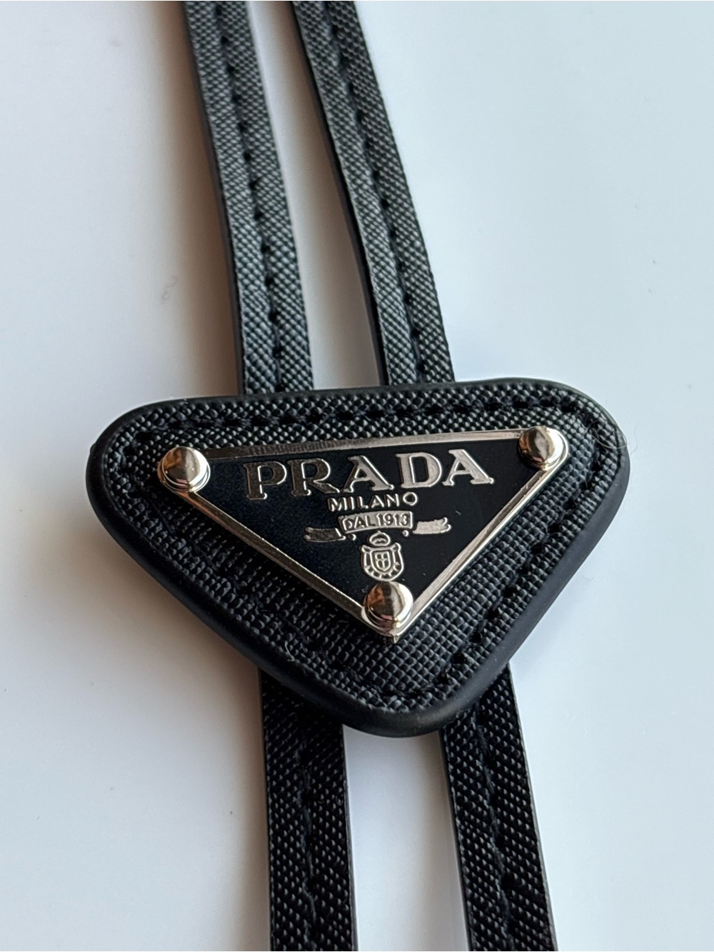 Prada Saffiano Leather Bolo Tie